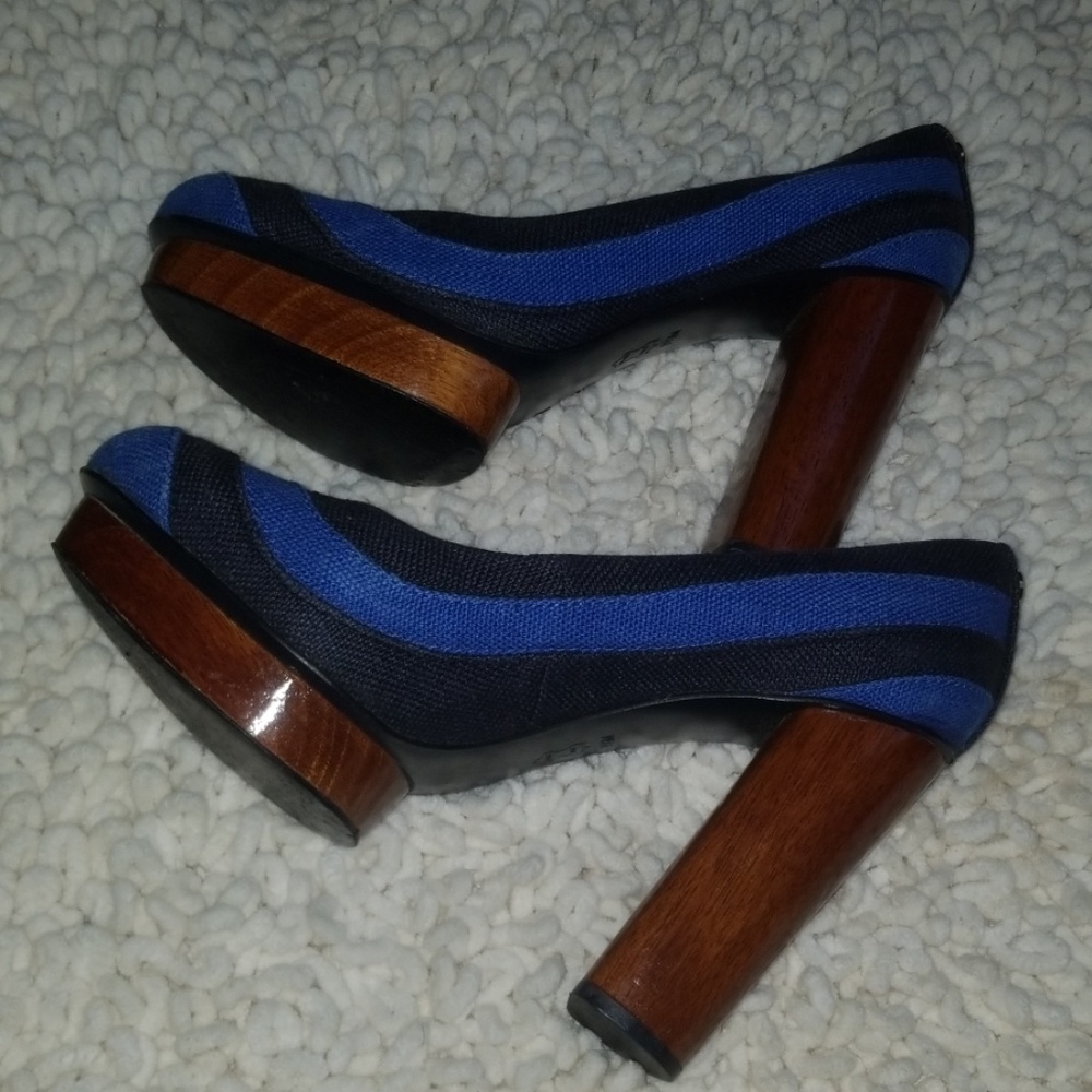 Tory burch Canvas/ wood pumps - Picture 8 of 8